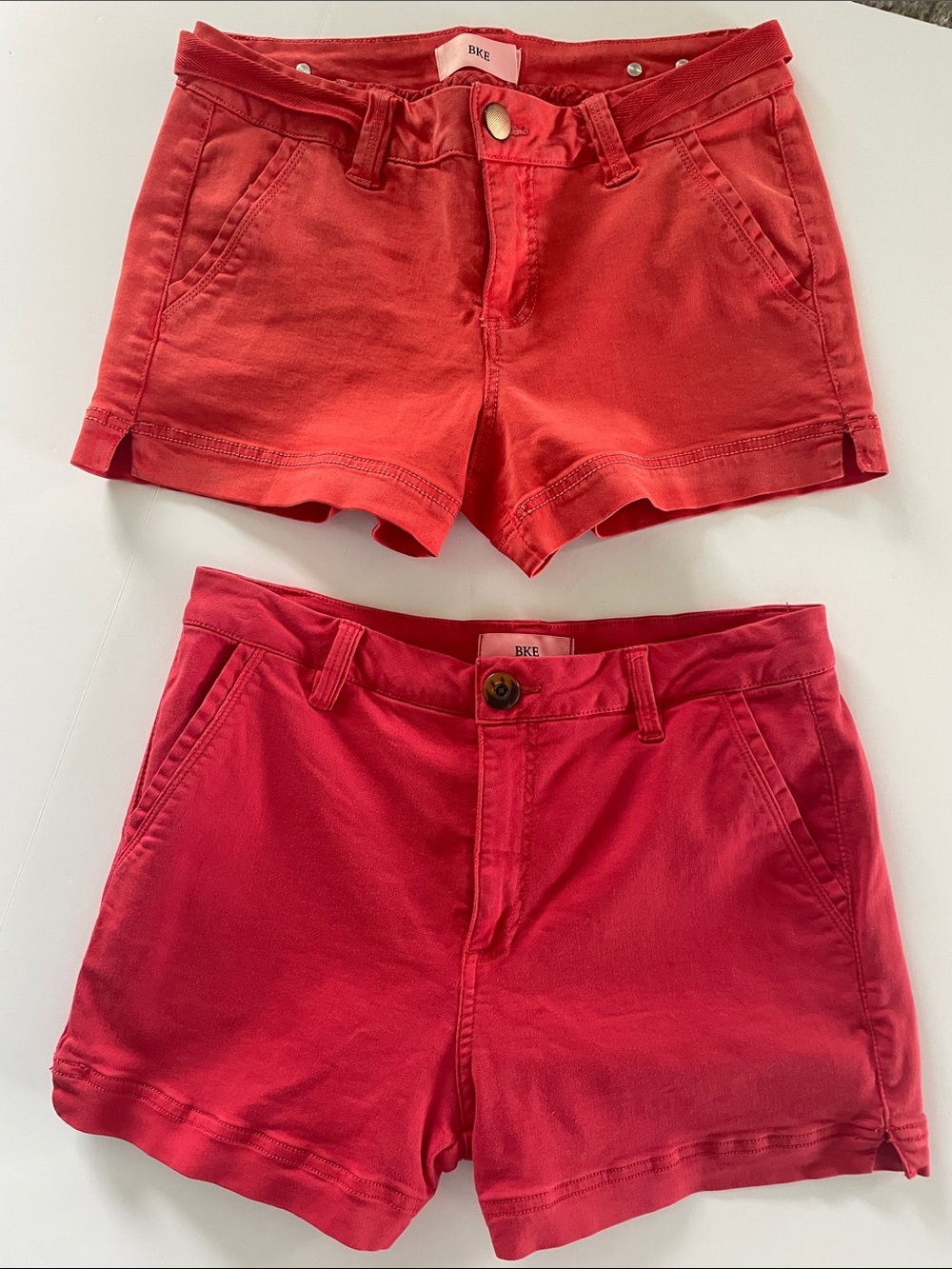 BKE Women's Red & Coral  Shorts Duo Size 26